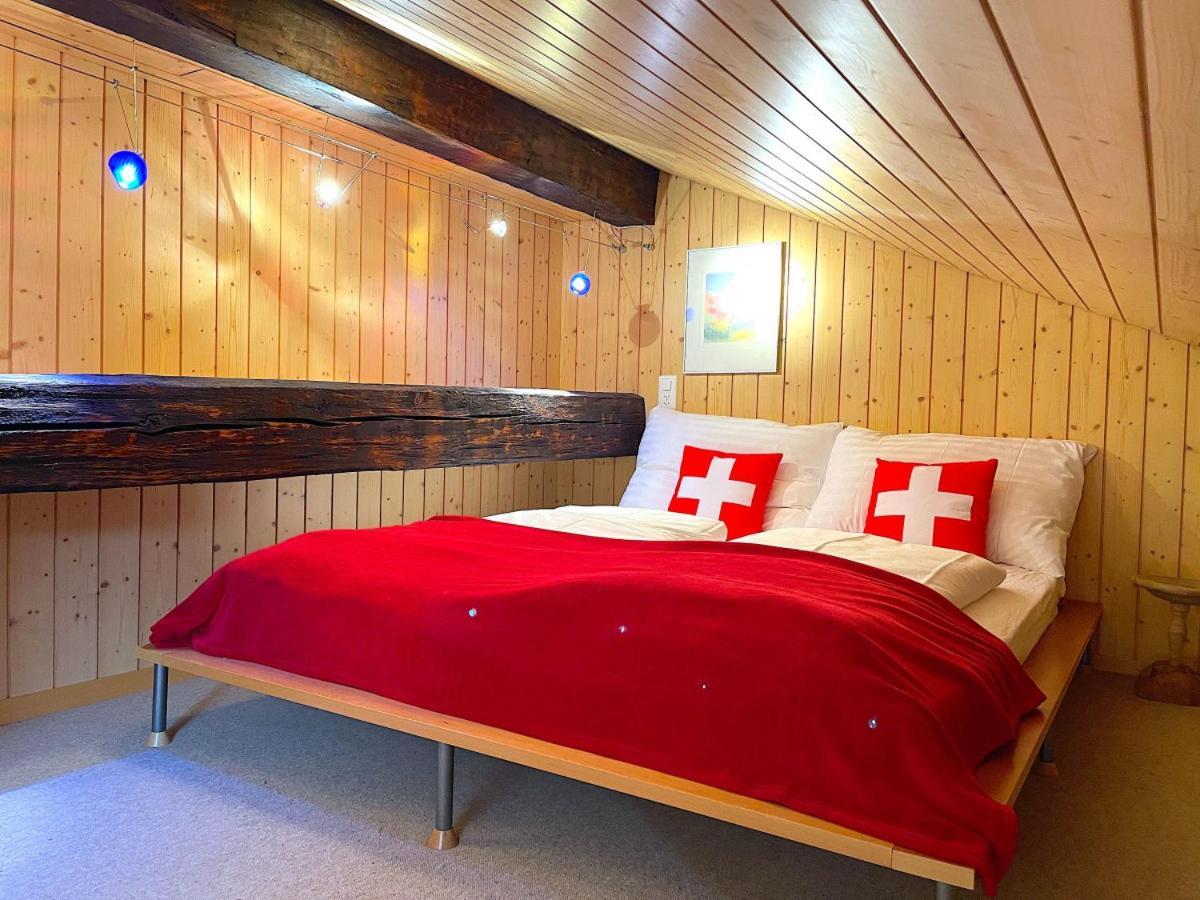 Swisshut Stunning Views Alps Lake - Chalet Erli Därligen エクステリア 写真
